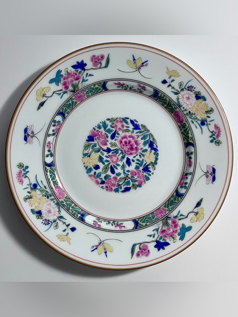 PUIFORCAT LIMOGES Dessert Plate / TUNG HAI / Rare Discontinued FRENCH PORCELAIN